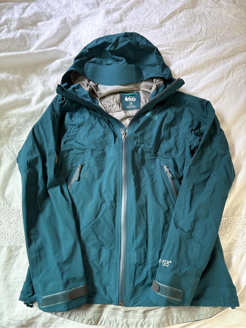 REI Co-op Drypoint GTX Gore-Tex Active Rain Jacket Teal Women’s XS